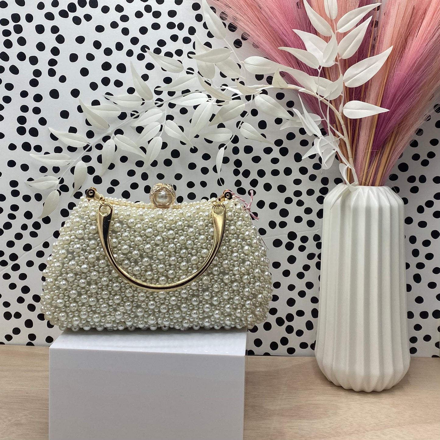 Cream Special Occasion Clutch