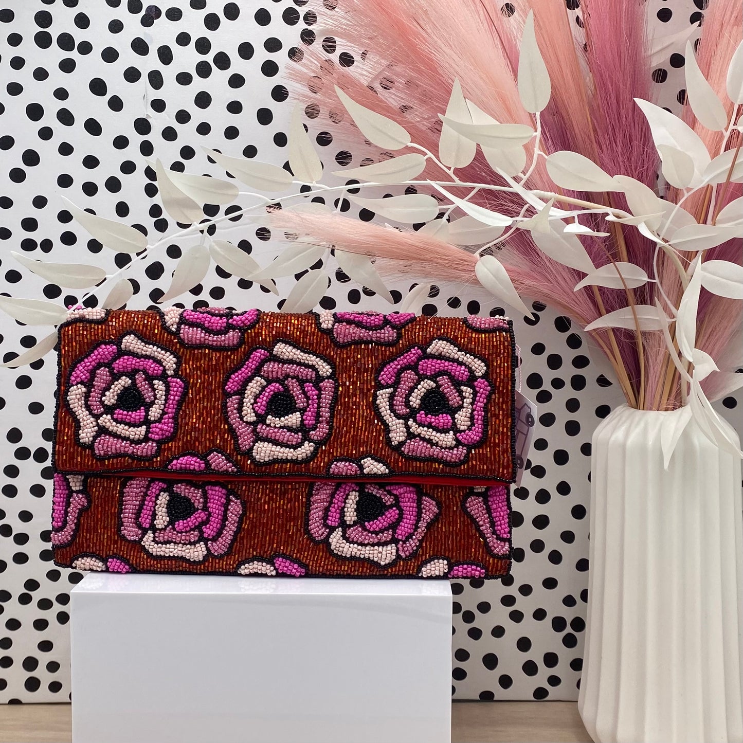 Valentine Beaded Clutch