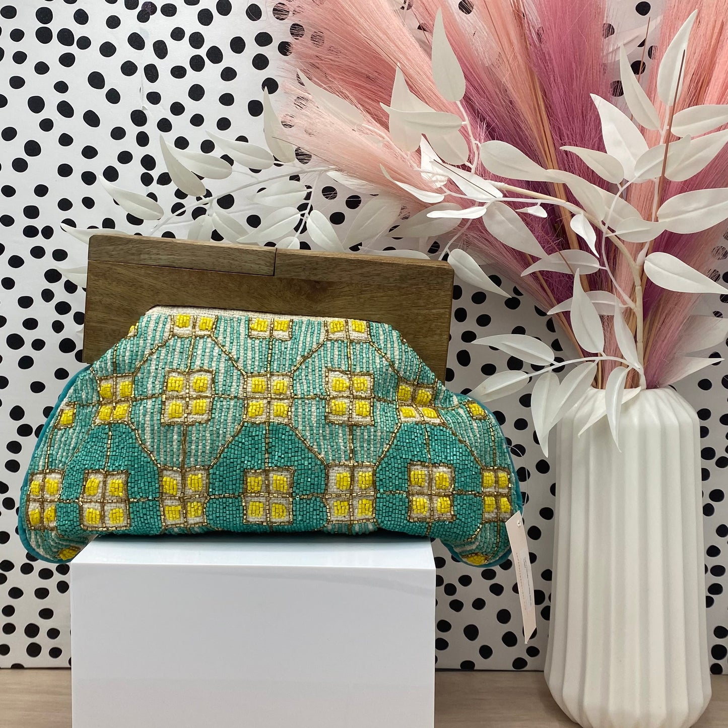 Bamboo Handle Clutch