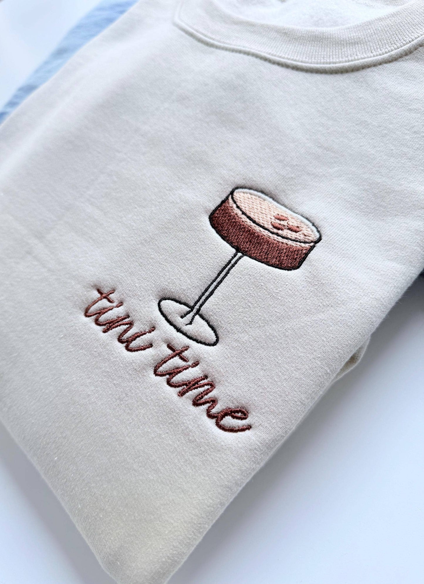 Espresso Martini Three Beans Embroidered Sweatshirt