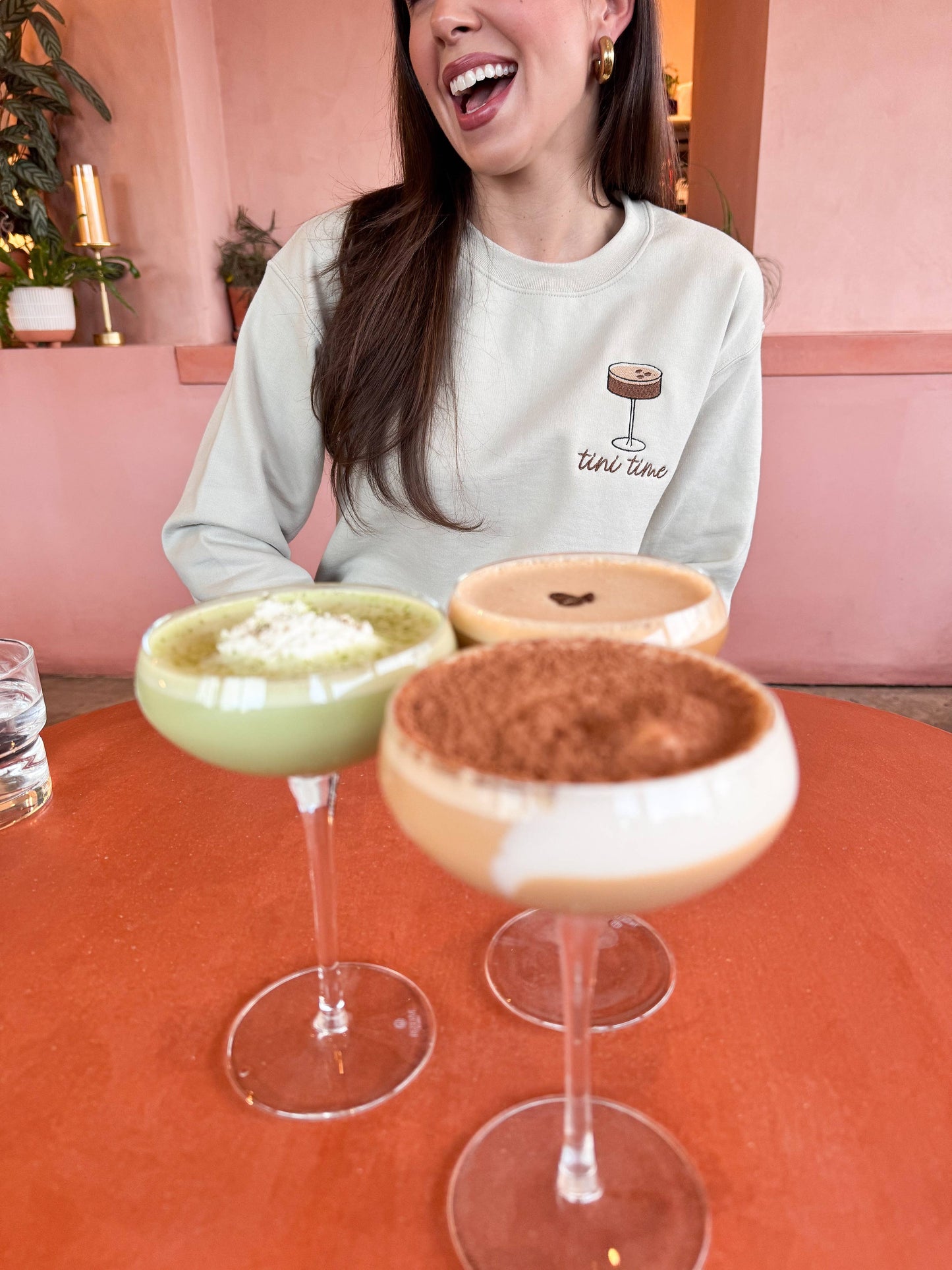 Espresso Martini Three Beans Embroidered Sweatshirt