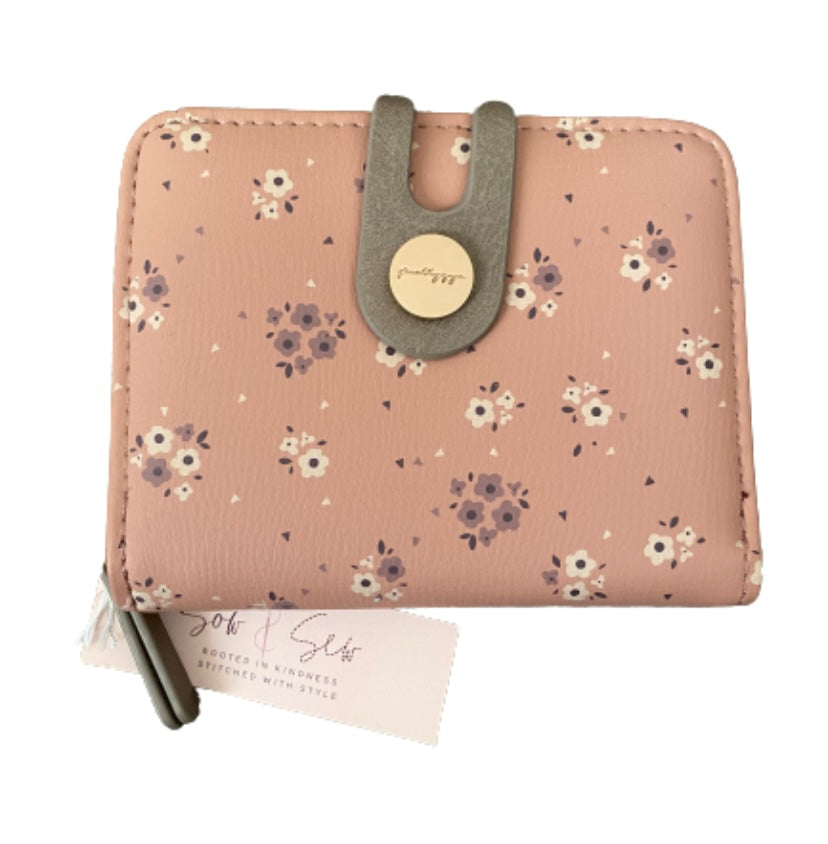 Floral Button Wallet