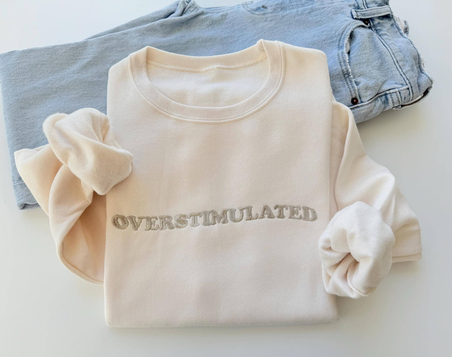 Embroidered Overstimulated Retro Sweatshirt