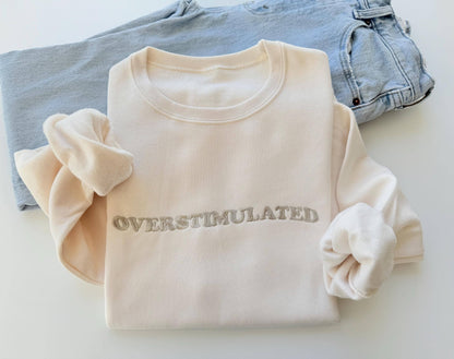 Embroidered Overstimulated Retro Sweatshirt