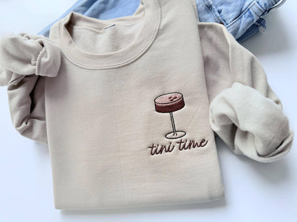 Espresso Martini Three Beans Embroidered Sweatshirt