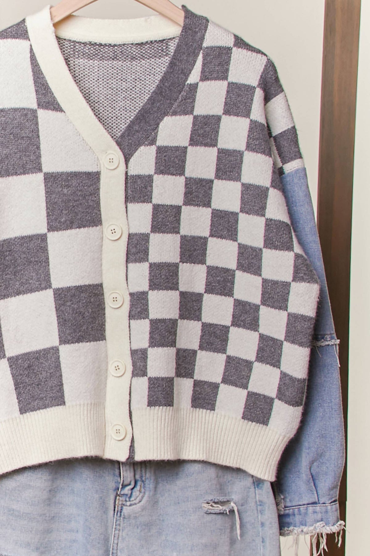 Checkerboard Cardigan