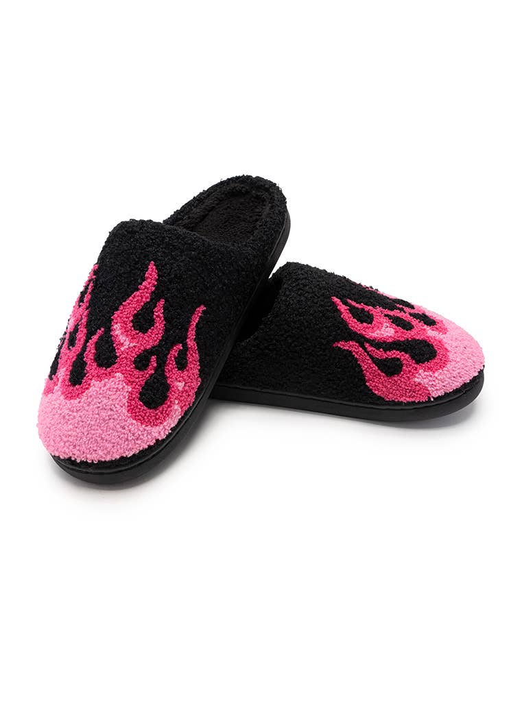 Hot Pink Flames  Slipper