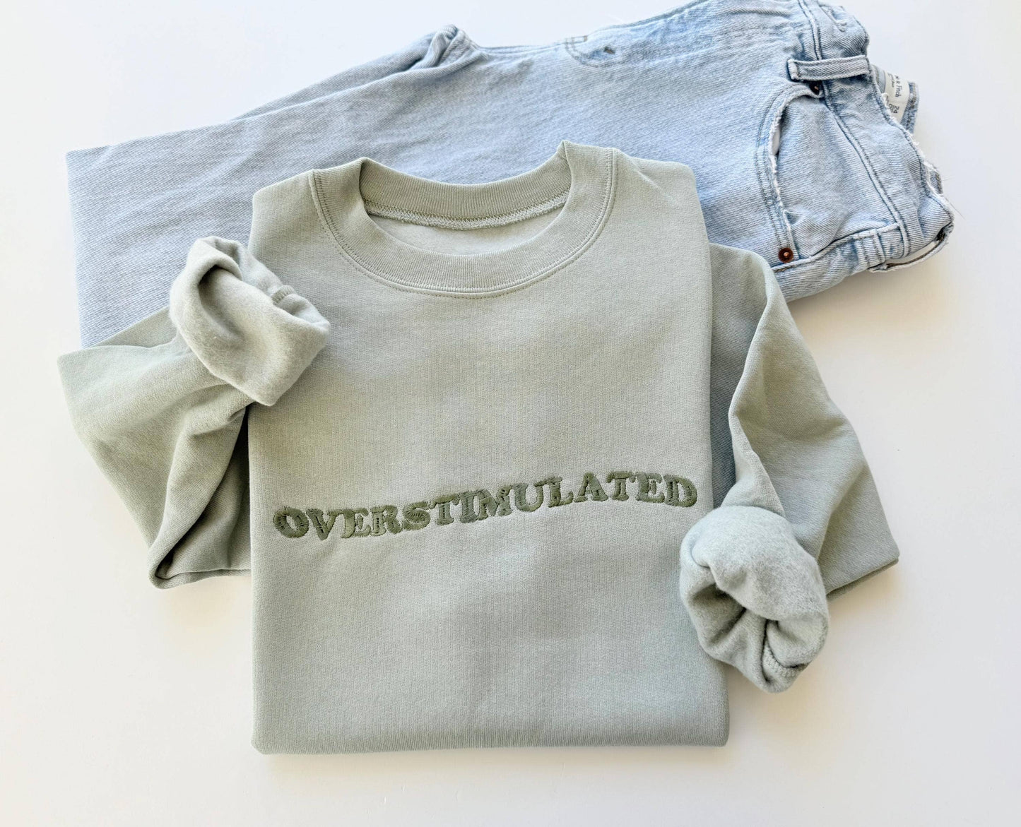 Embroidered Overstimulated Retro Sweatshirt