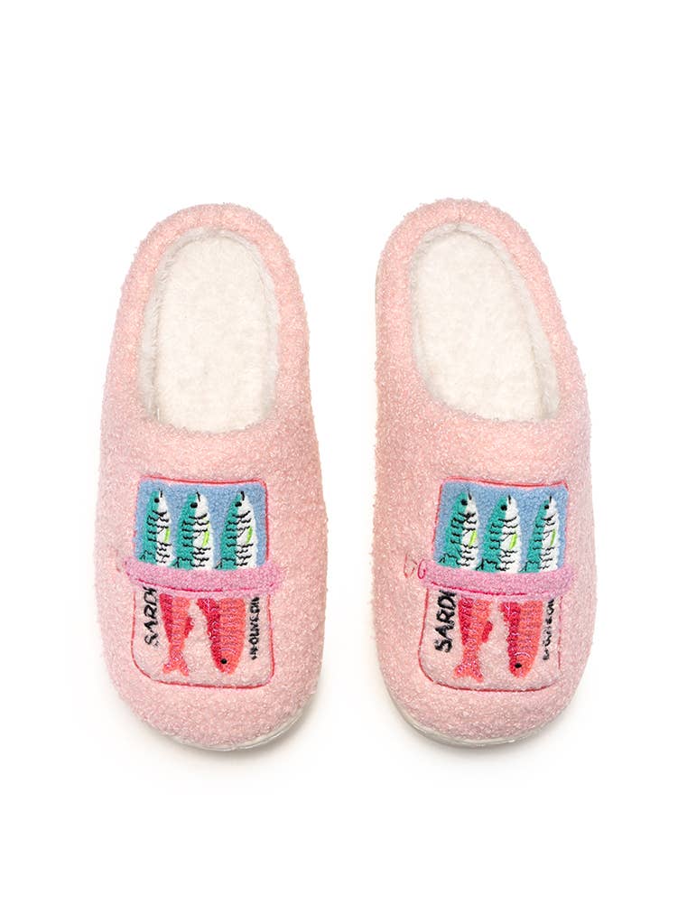 Indoor / Outdoor Slippers - Canned Sardines - Pink