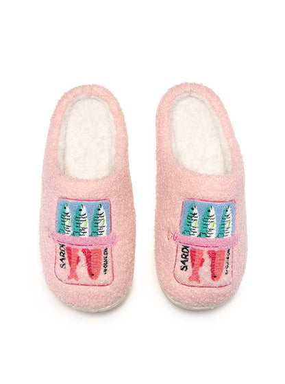 Indoor / Outdoor Slippers - Canned Sardines - Pink