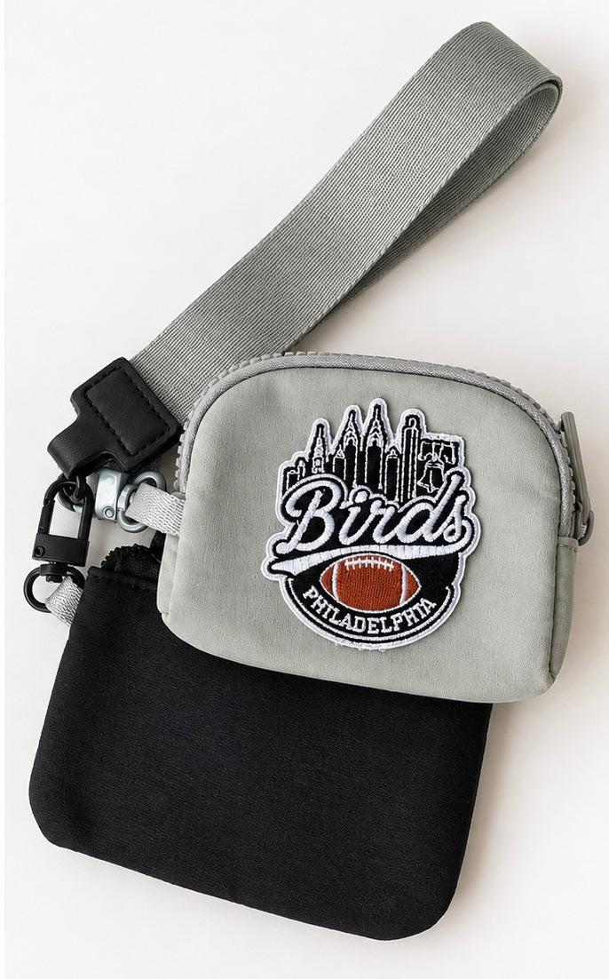 Birds Dou Wristlet Grey/Black
