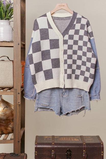 Checkerboard Cardigan