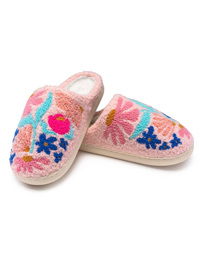 Indoor / Outdoor Slippers - Feminine Florals - Pink