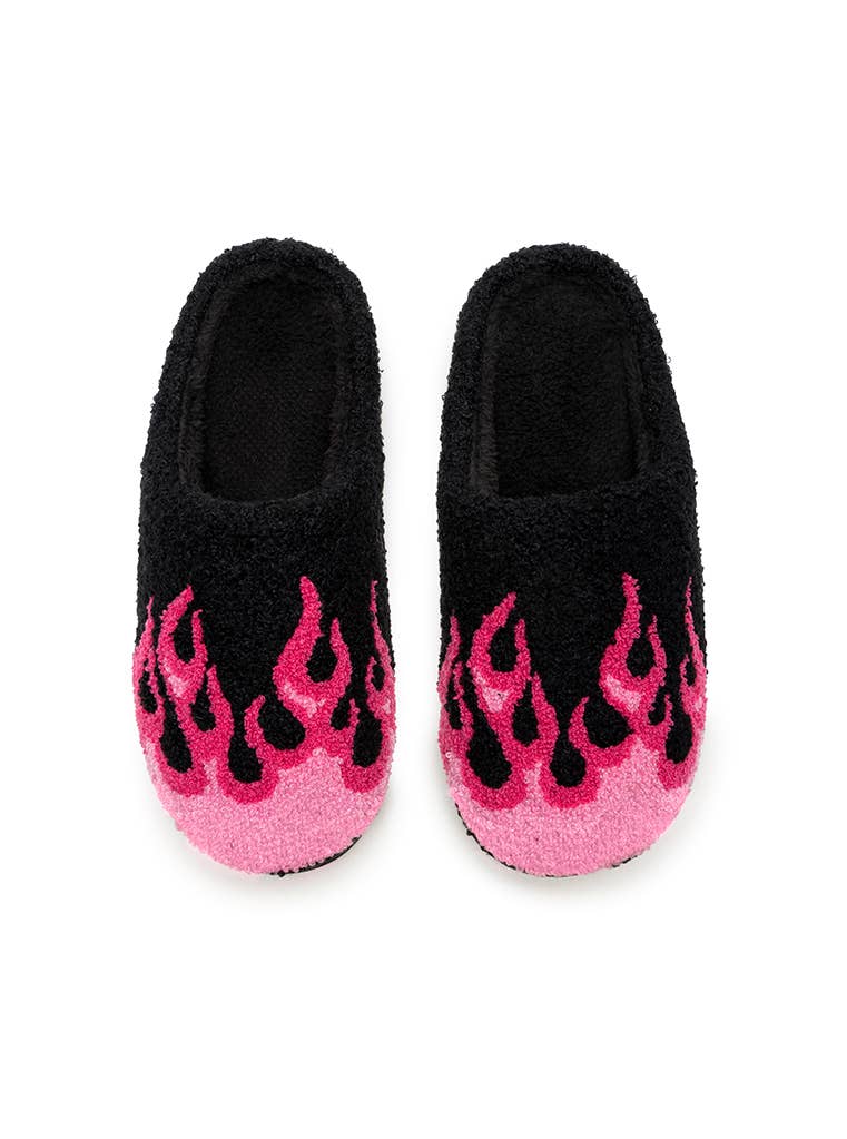 Hot Pink Flames  Slipper