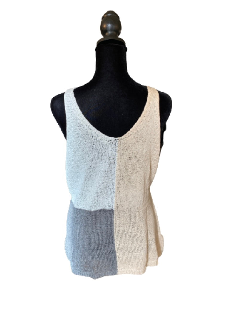 Causal Color-blocked Knit Tunic