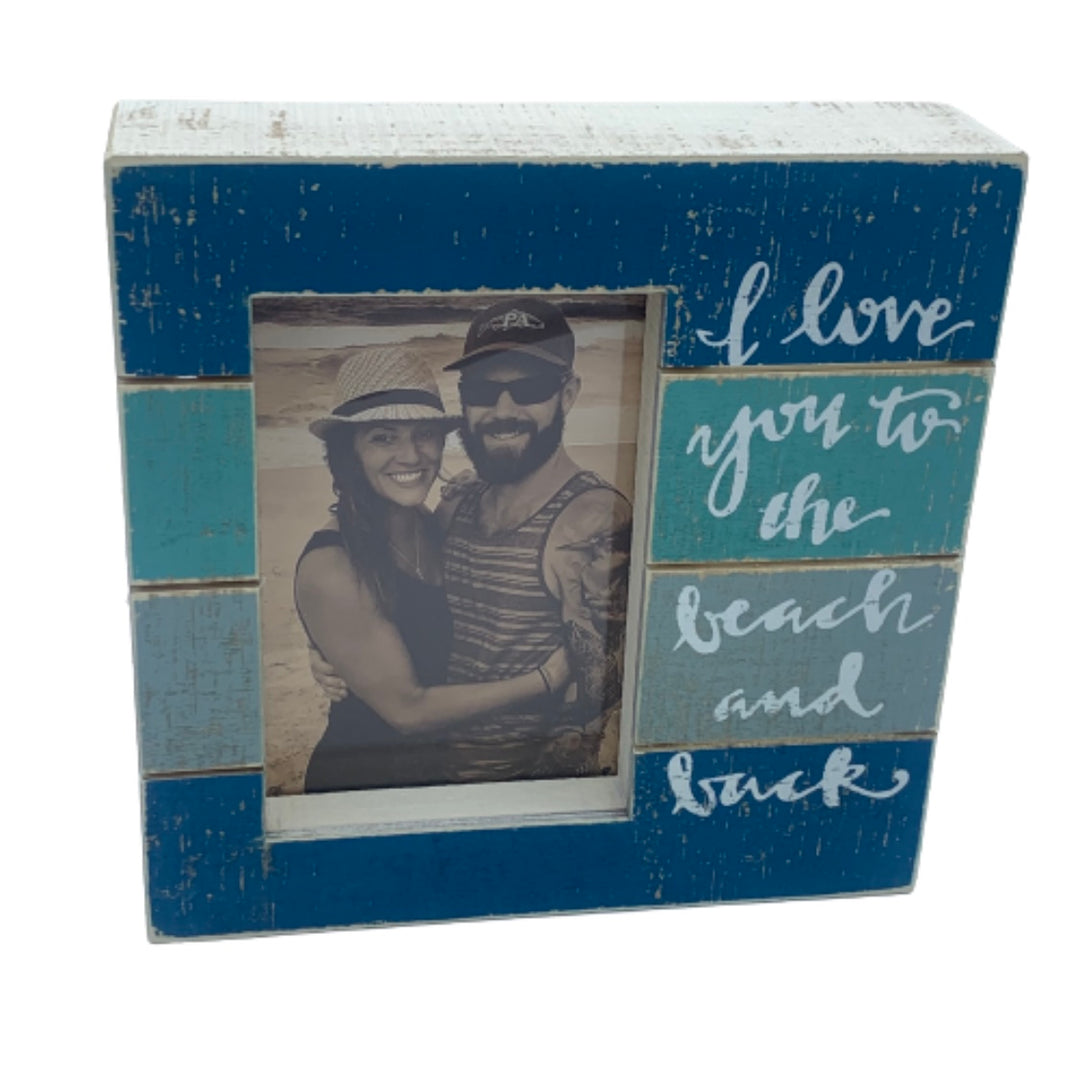“To the Beach & Back” Wooden Photo Frame