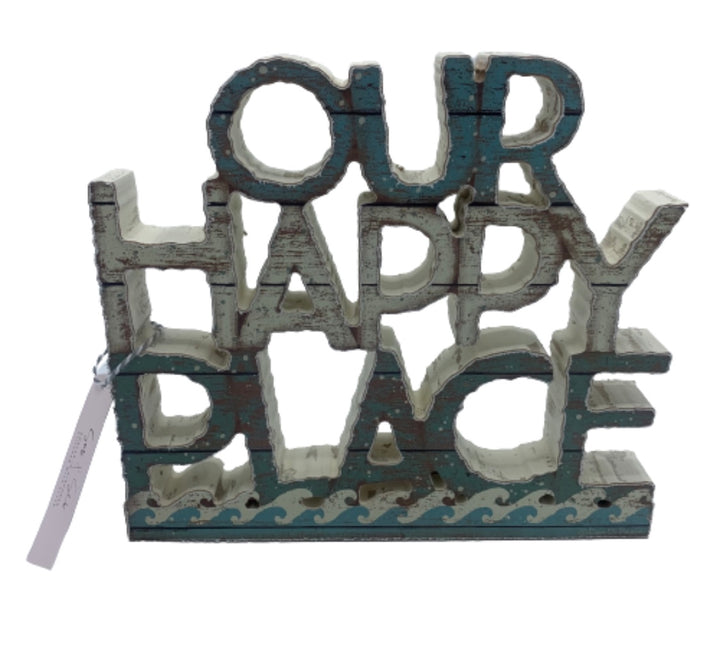 “Our Happy Place” 3D Wooden Cutout