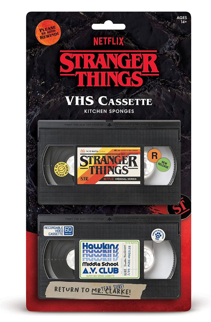 Stranger Things Kitchen Cassette Sponges