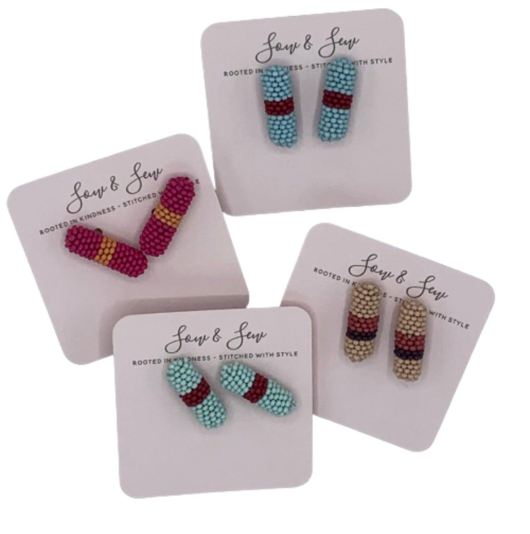 Chill Pill Earrings - Www.sowandsewboutique