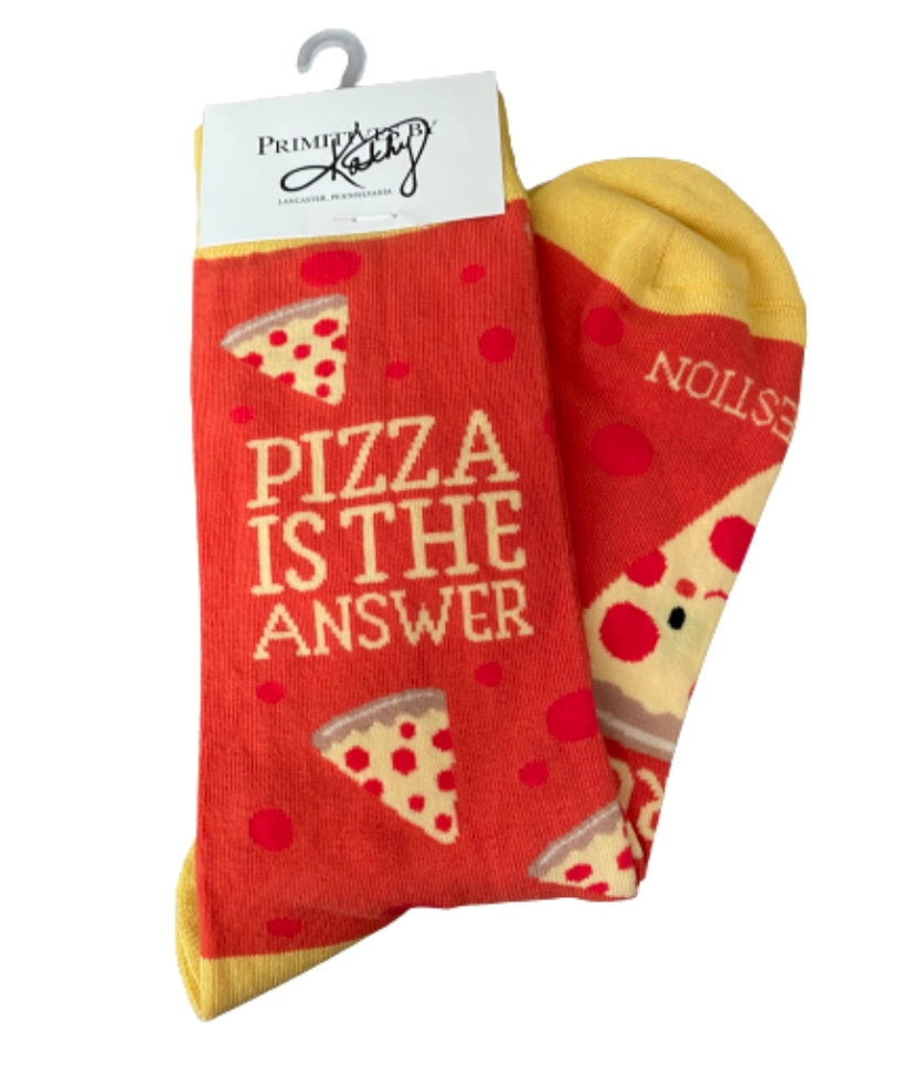 Pizza is the Answer Socks