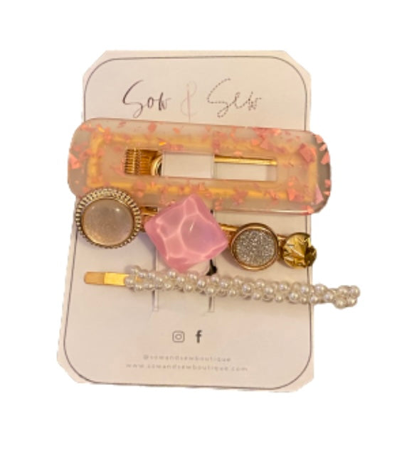 Think Pink Hair Jewelry Set