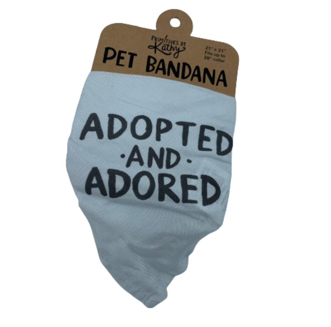 Adopted & Adored Pet Bandana - Www.sowandsewboutique